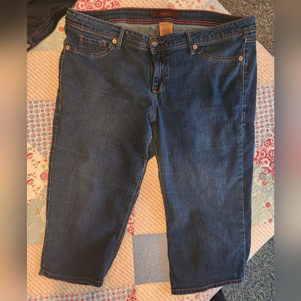 Classic Blue Denim Capris